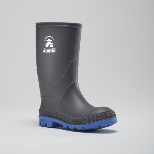 Charcoal-Blue,Charbon-Bleu : Stomp Kids' Rain Boots - Main View