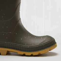 YELLOW/BLACK,JAUNE : Stomp - Kids' Rain Boots Front View