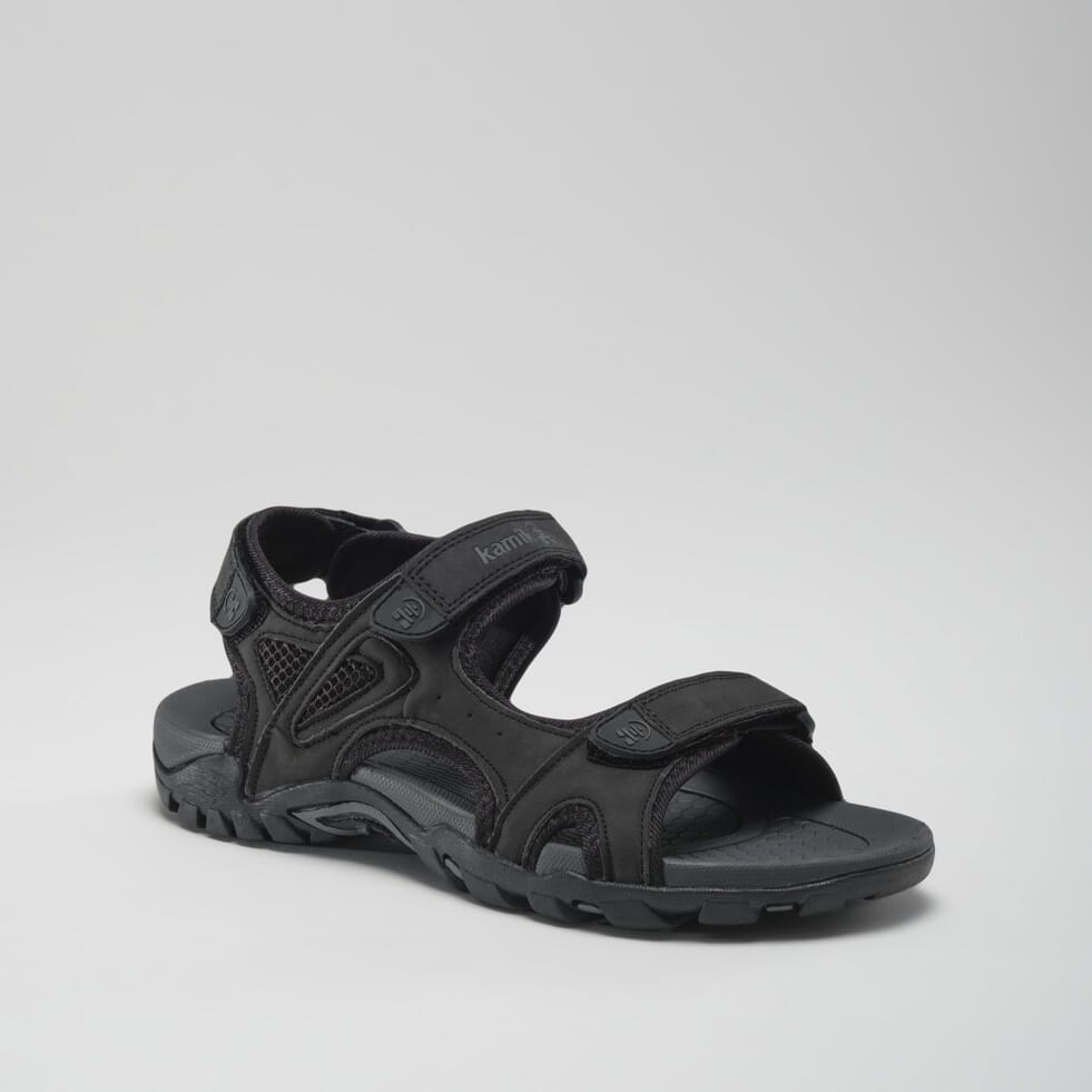 Kamik, Men\'s Pier Sandal, black, size 12 Kamik: Marty Slide Sandals – BigBearGearNJ main image 3