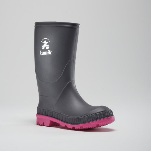 Charcoal/Magenta,Charbon/Magenta : Stomp Kids' Rain Boots | Bottes de pluie pour enfants