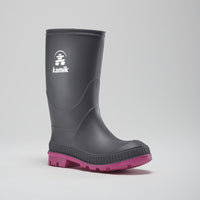 CHARCOAL/MAGENTA,CHARBON/MAGENTA : Stomp - Toddler Rain Boots Main View