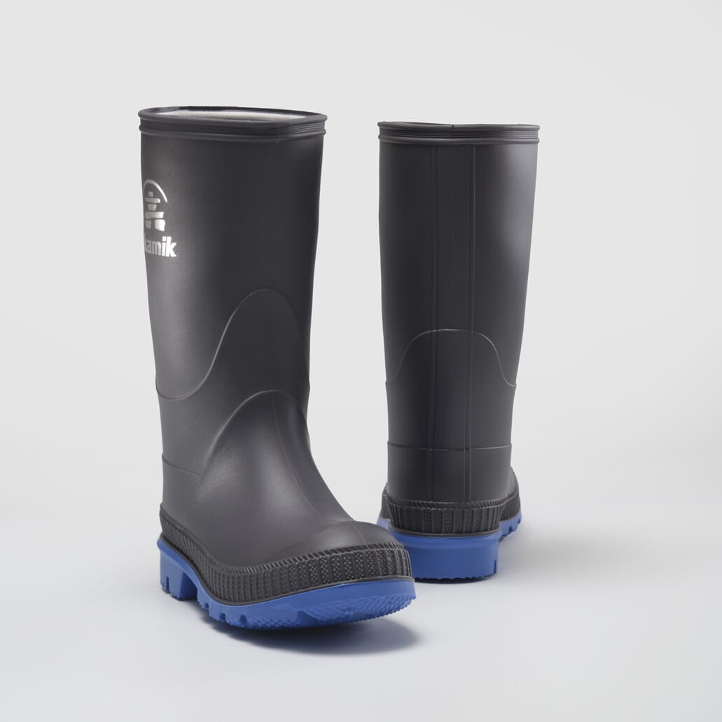 Charcoal/Blue,Charbon/Bleu : Stomp Kids' Rain Boots | Bottes de pluie pour enfants