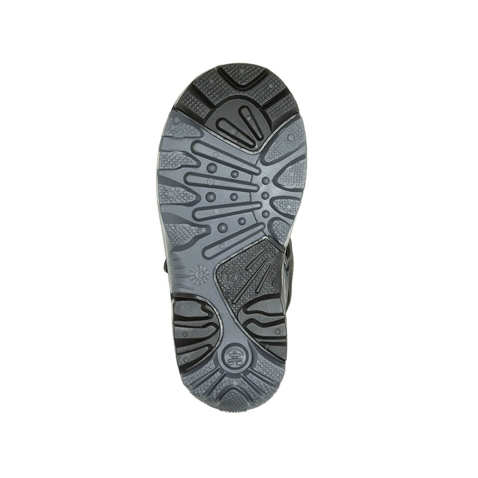 BLACK/CHARCOAL,NOIR/CHARBON : WATERBUG 5 - Toddler Sole View