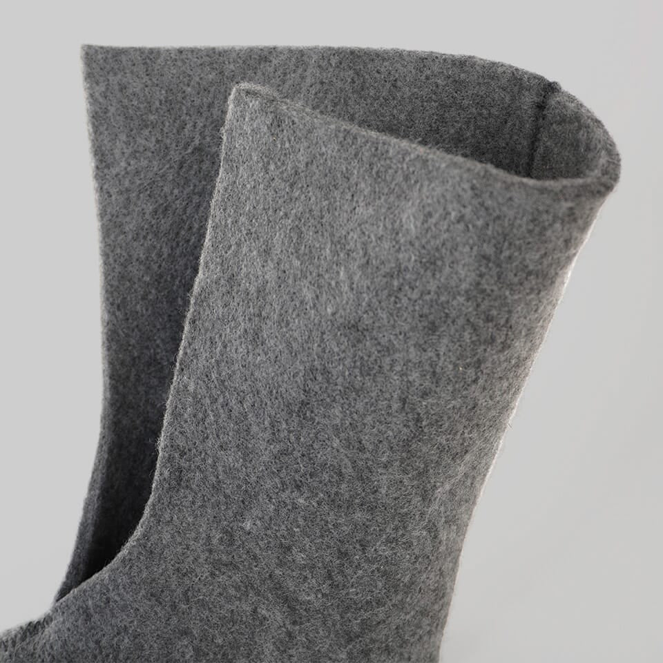 GRAY,GRIS : Men Felt Replacement Liner 8mm for Tundra Boots Front View