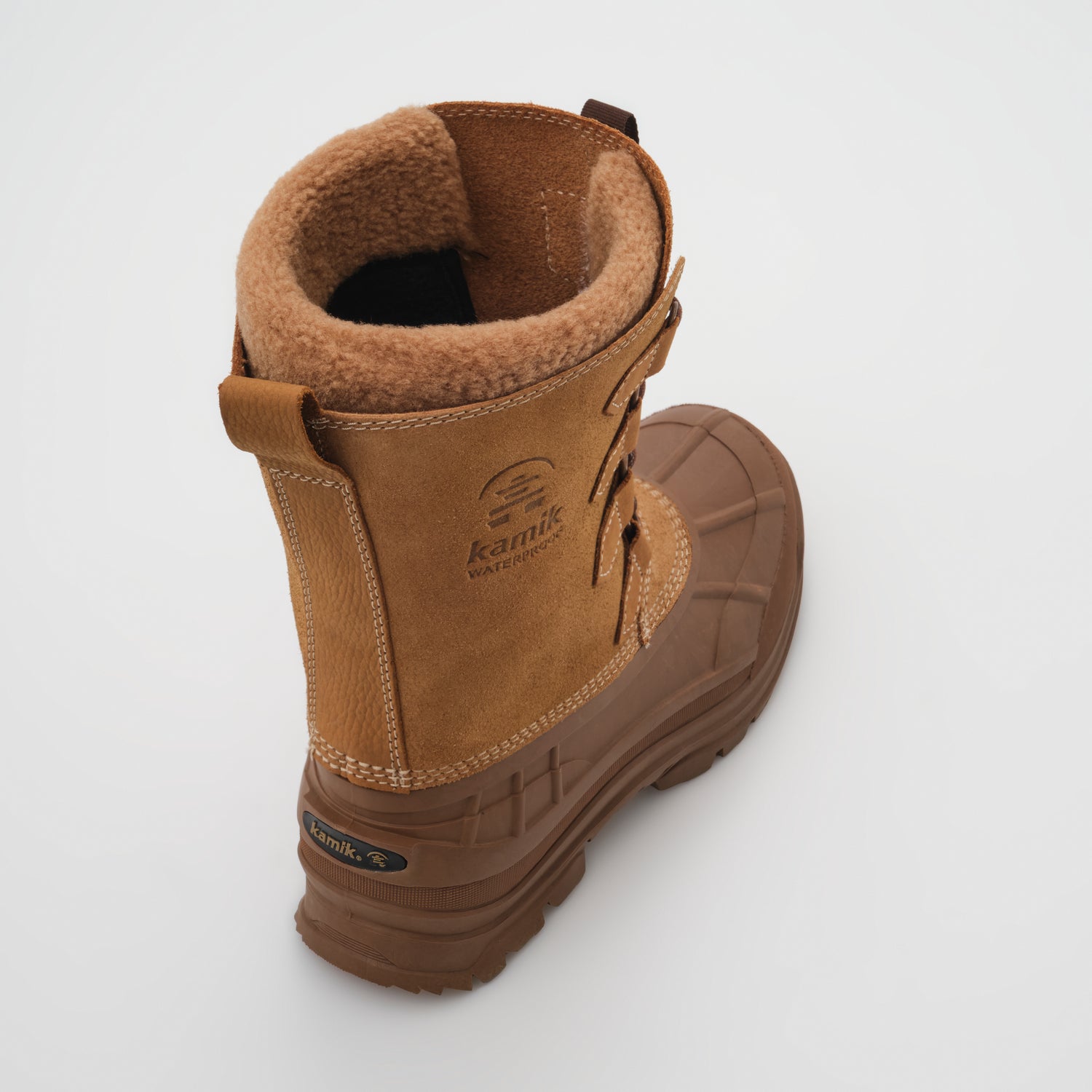 Tan-Brown,Ocre-Brun : Alborg Women's Winter Boots - Three-Quarter Back View