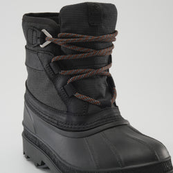 Black,Noir : Banff Men's Winter Boots - Three-Quarter Front View