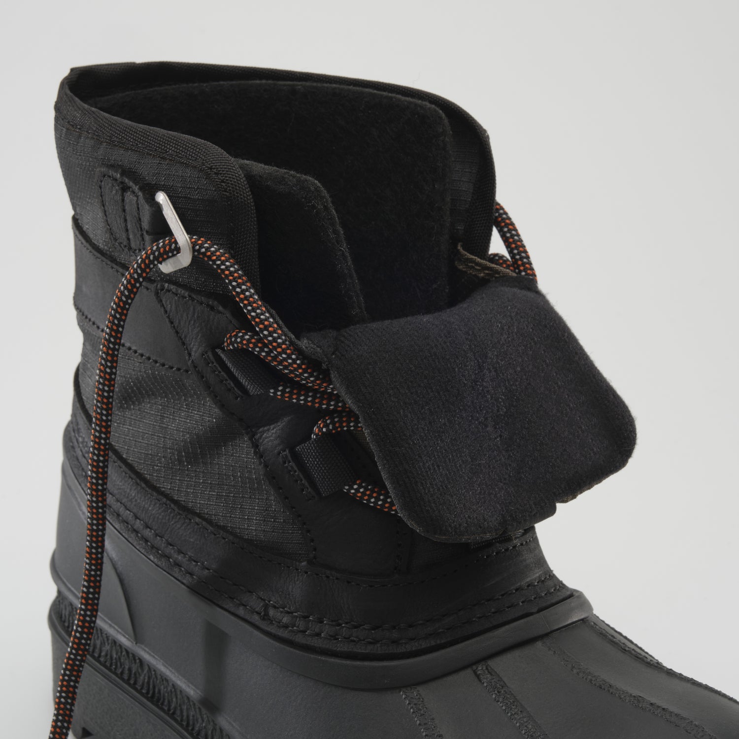 Black,Noir : Banff Men's Winter Boots - Zoom-in Front View