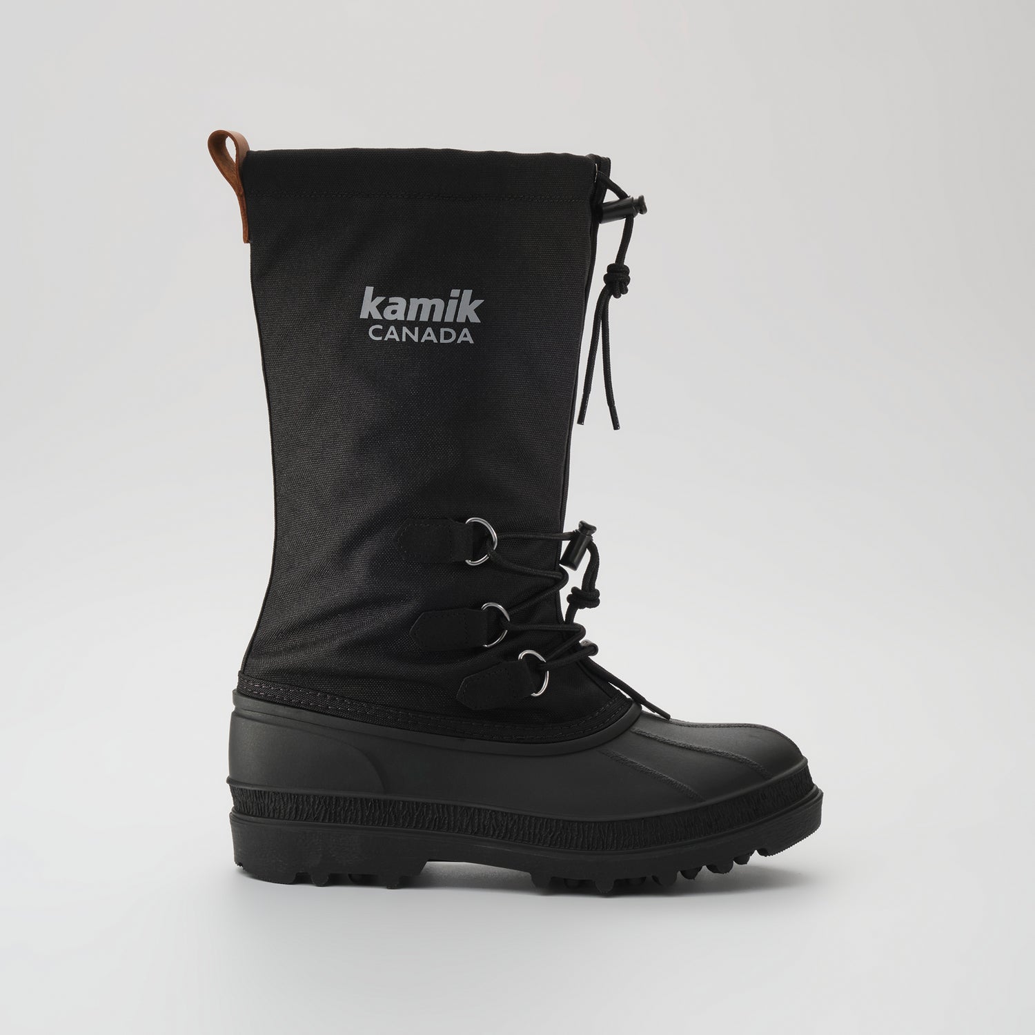Black,Noir : Canuck Women's Winter Boots - Side View