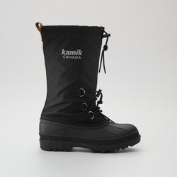 Black,Noir : Canuck Women's Winter Boots - Side View