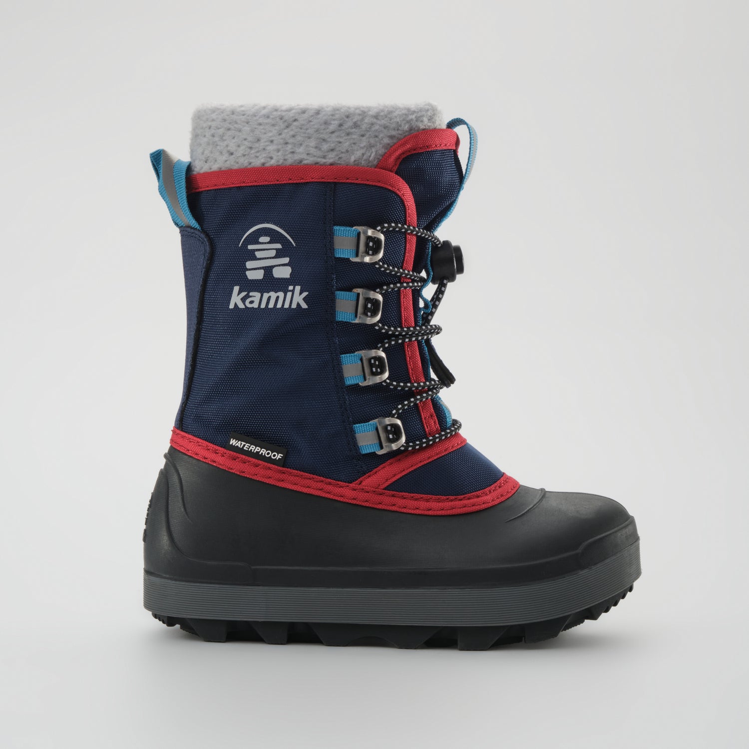 Navy,Marine : Cascade Kids Winter Boots - Side View