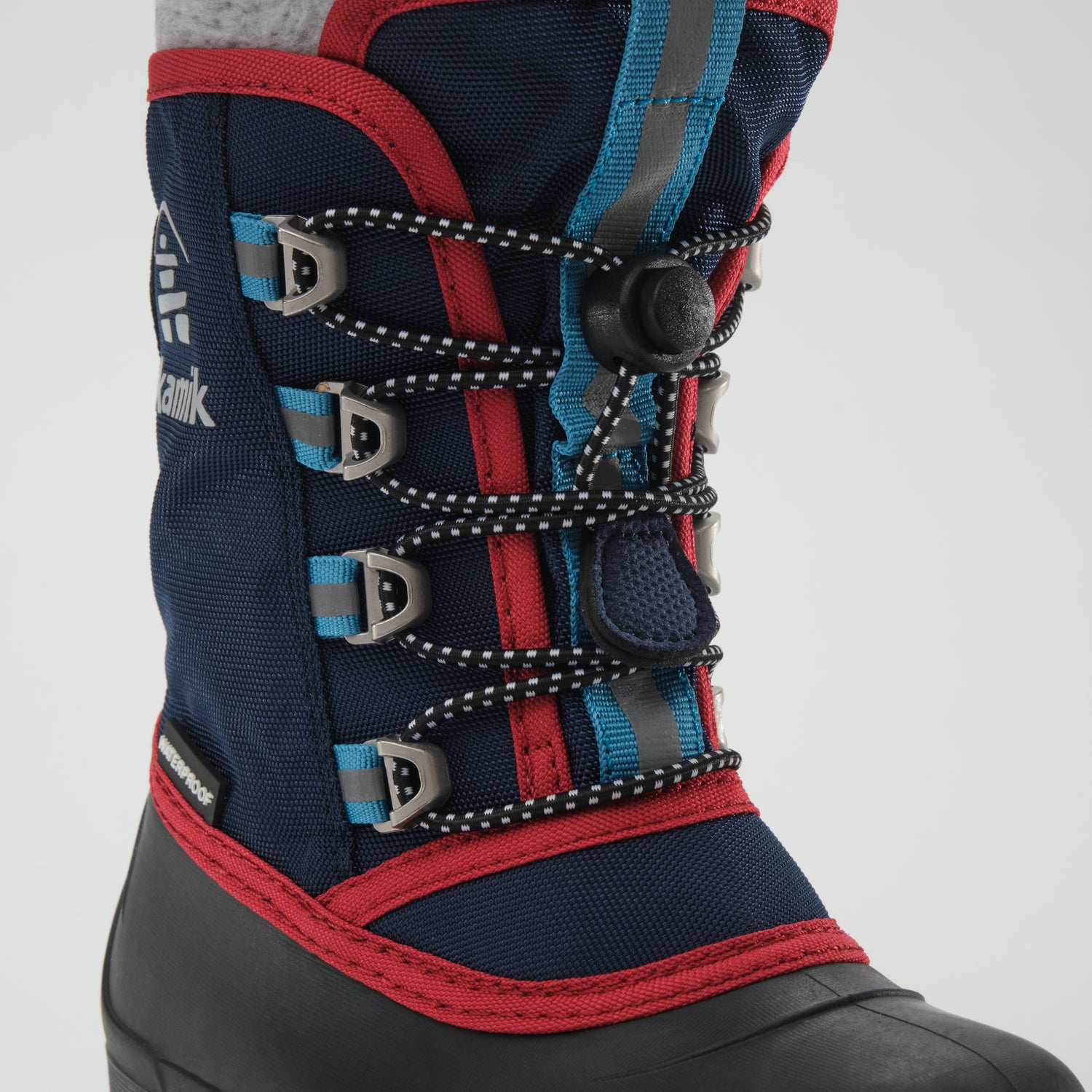 Navy,Marine : Cascade Kids Winter Boots - Laces View
