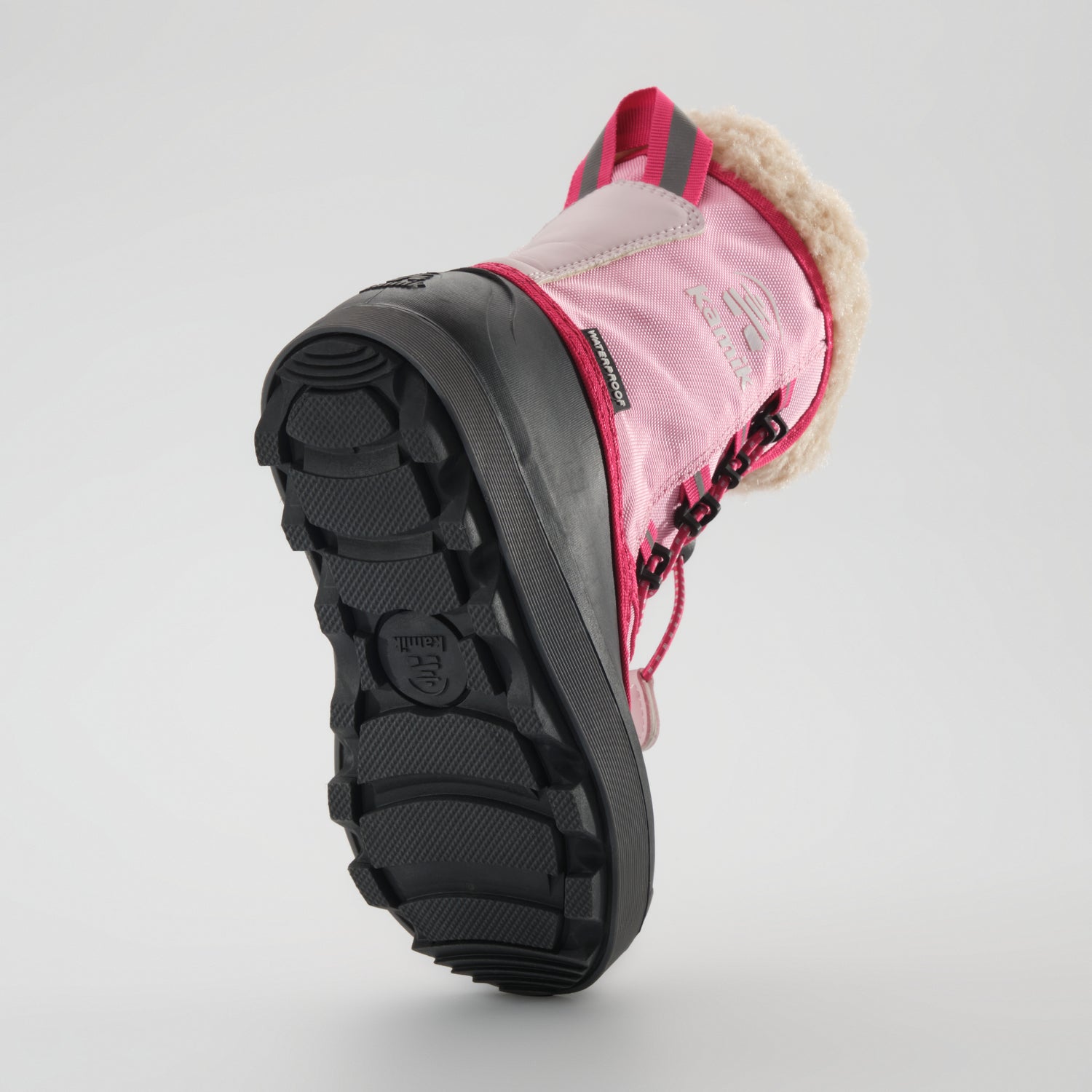 Pink,Rose : Cascade Kids Winter Boots - Outsole View