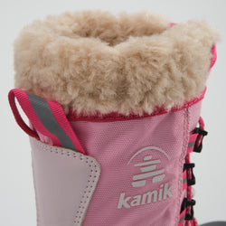 Pink,Rose : Cascade Kids Winter Boots - Close-up Top View