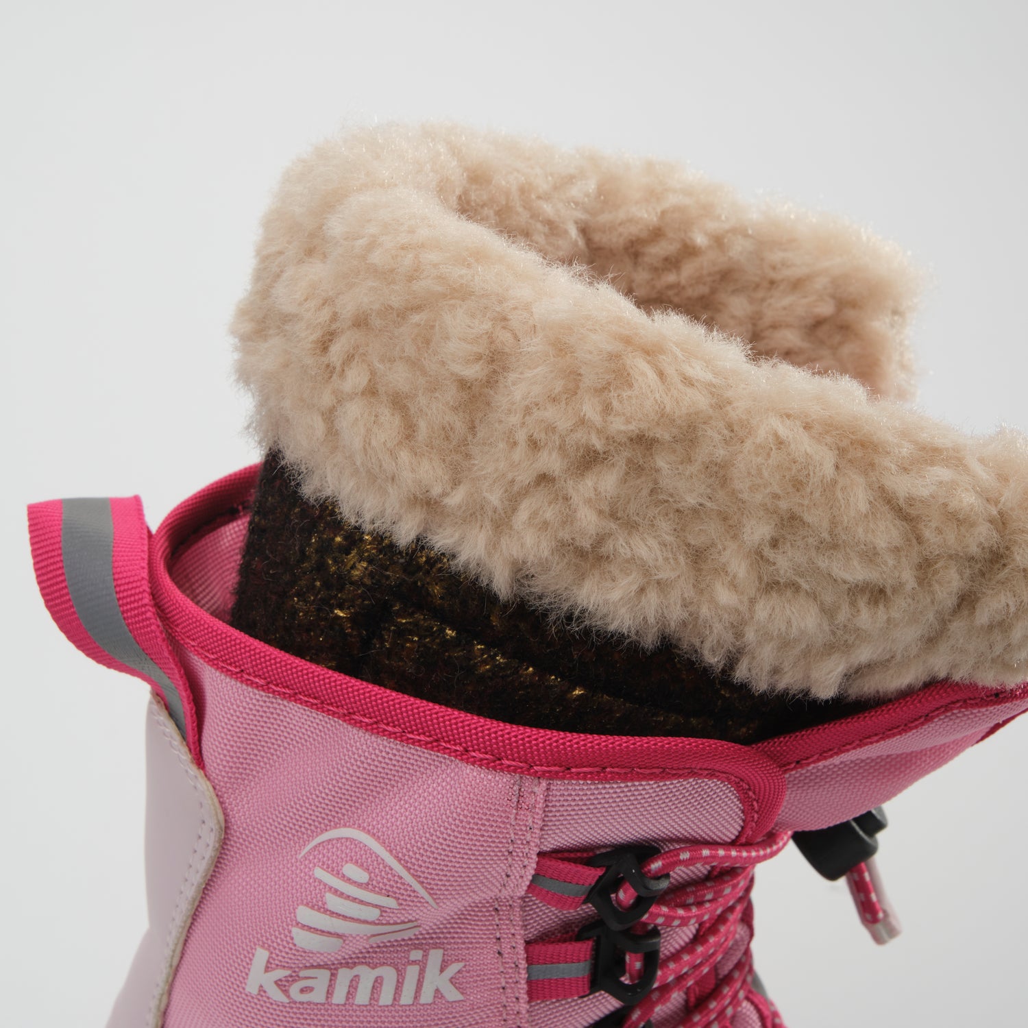 Pink,Rose : Cascade Kids Winter Boots - Liner View