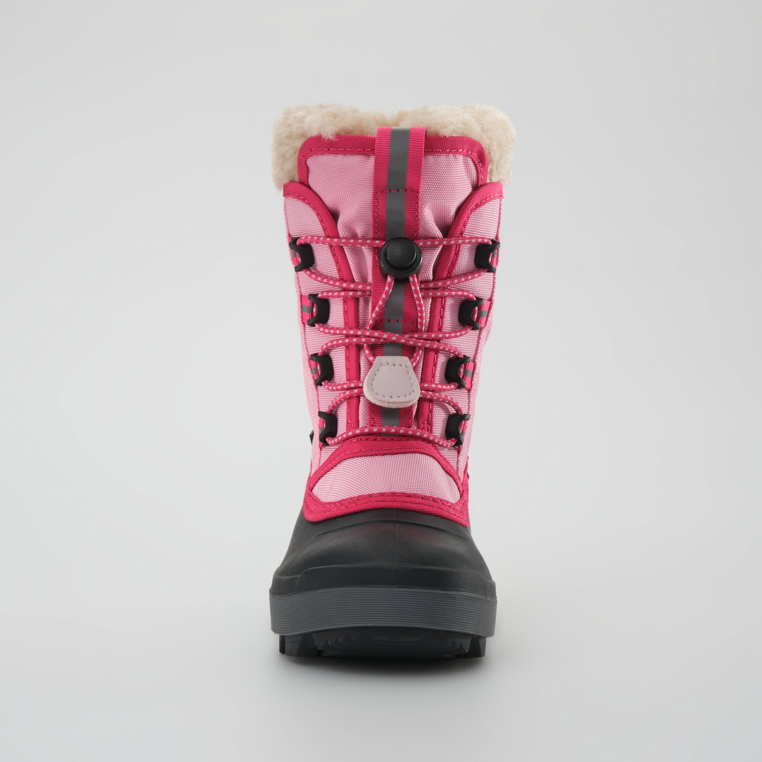 Pink,Rose : Cascade Kids Winter Boots - Front View