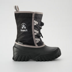 Black-Charcoal,Noir-Charbon : Freezie Kids Winter Boots - Side View