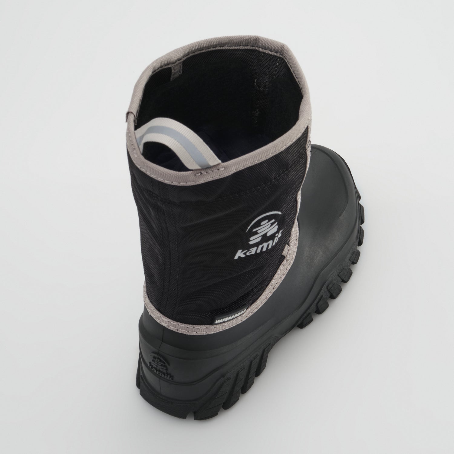 Black-Charcoal,Noir-Charbon : Freezie Kids Winter Boots - Three-Quarter Top View