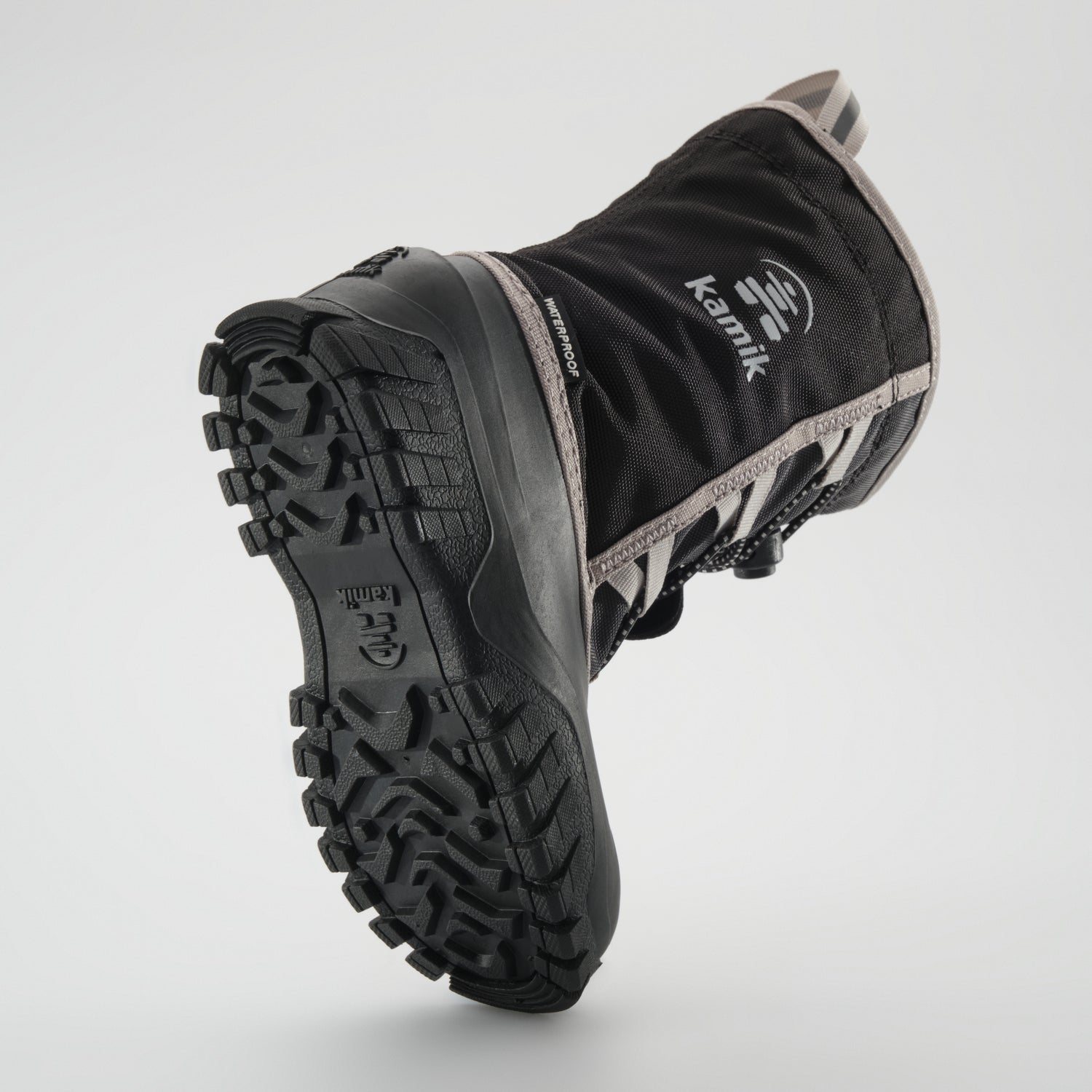 Black-Charcoal,Noir-Charbon : Freezie Kids Winter Boots - Outsole View