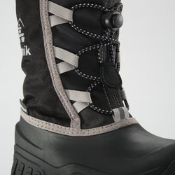Black-Charcoal,Noir-Charbon : Freezie Kids Winter Boots - Laces View