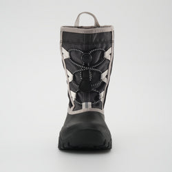 Black-Charcoal,Noir-Charbon : Freezie Kids Winter Boots - Front View