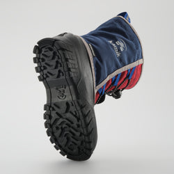 Navy-Red,Marine-Rouge : Freezie Kids Winter Boots - Outsole View