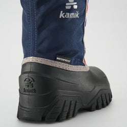 Navy-Red,Marine-Rouge : Freezie Kids Winter Boots - Close-up Back View
