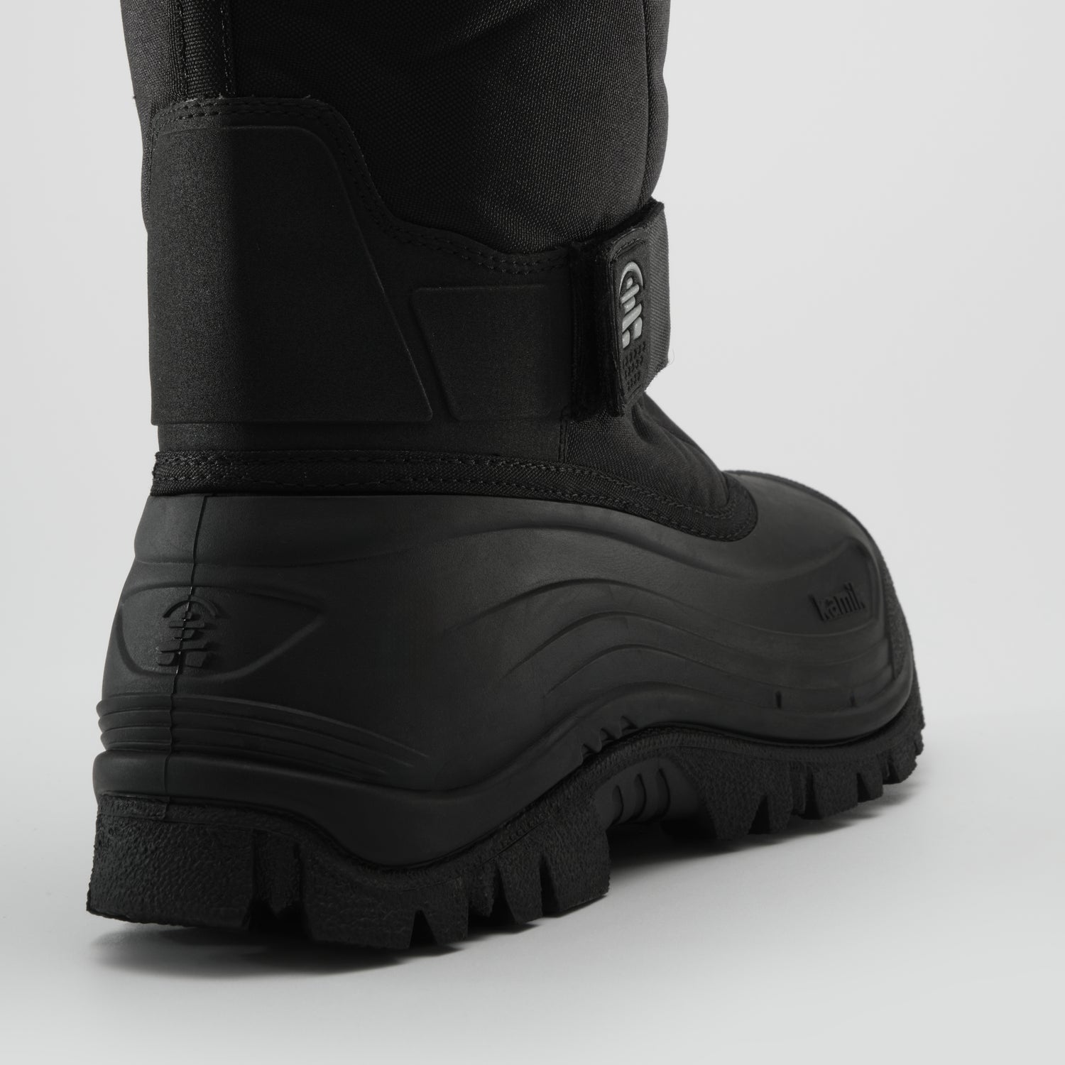 Black,Noir : Greenbay 4 Men's Winter Boots - Three-Quarter Back View