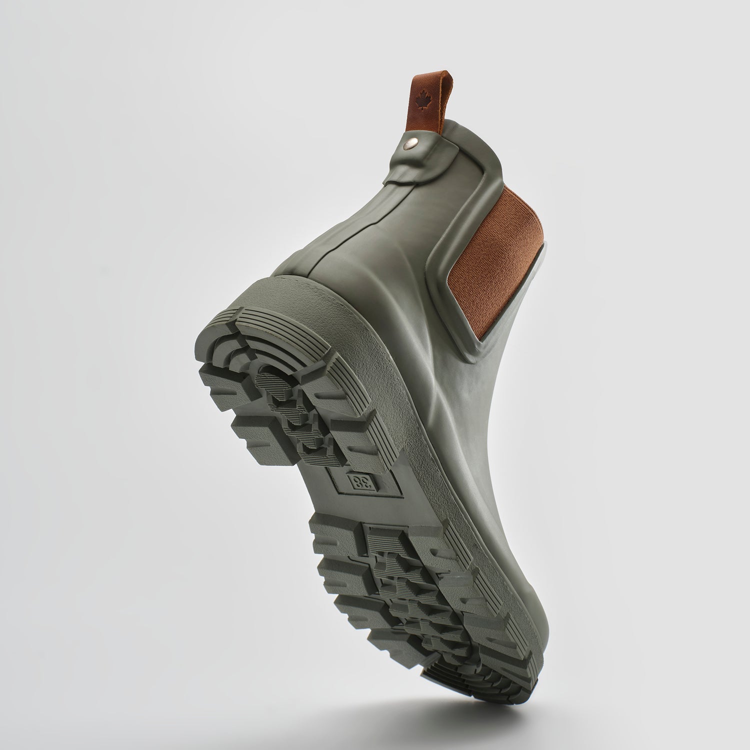 Khaki,Kaki : Hailee Women's Rain Boots - Outsole View