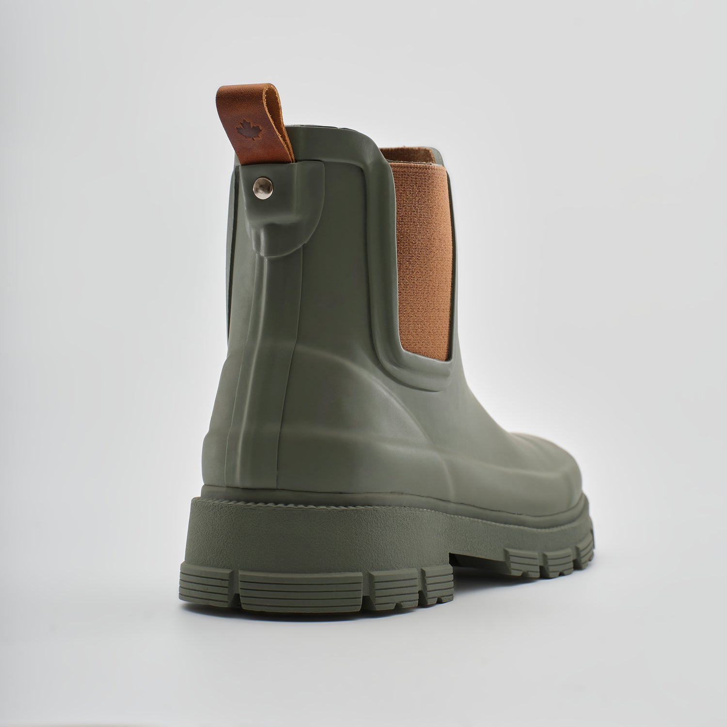 Khaki,Kaki : Hailee Women's Rain Boots - Three-Quarter Back View