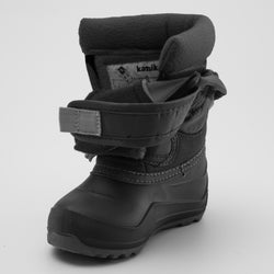 Black,Noir : Hibou Toddlers Winter Boots - Three-Quarter Left View