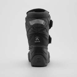 Black,Noir : Hibou Toddlers Winter Boots - Back View