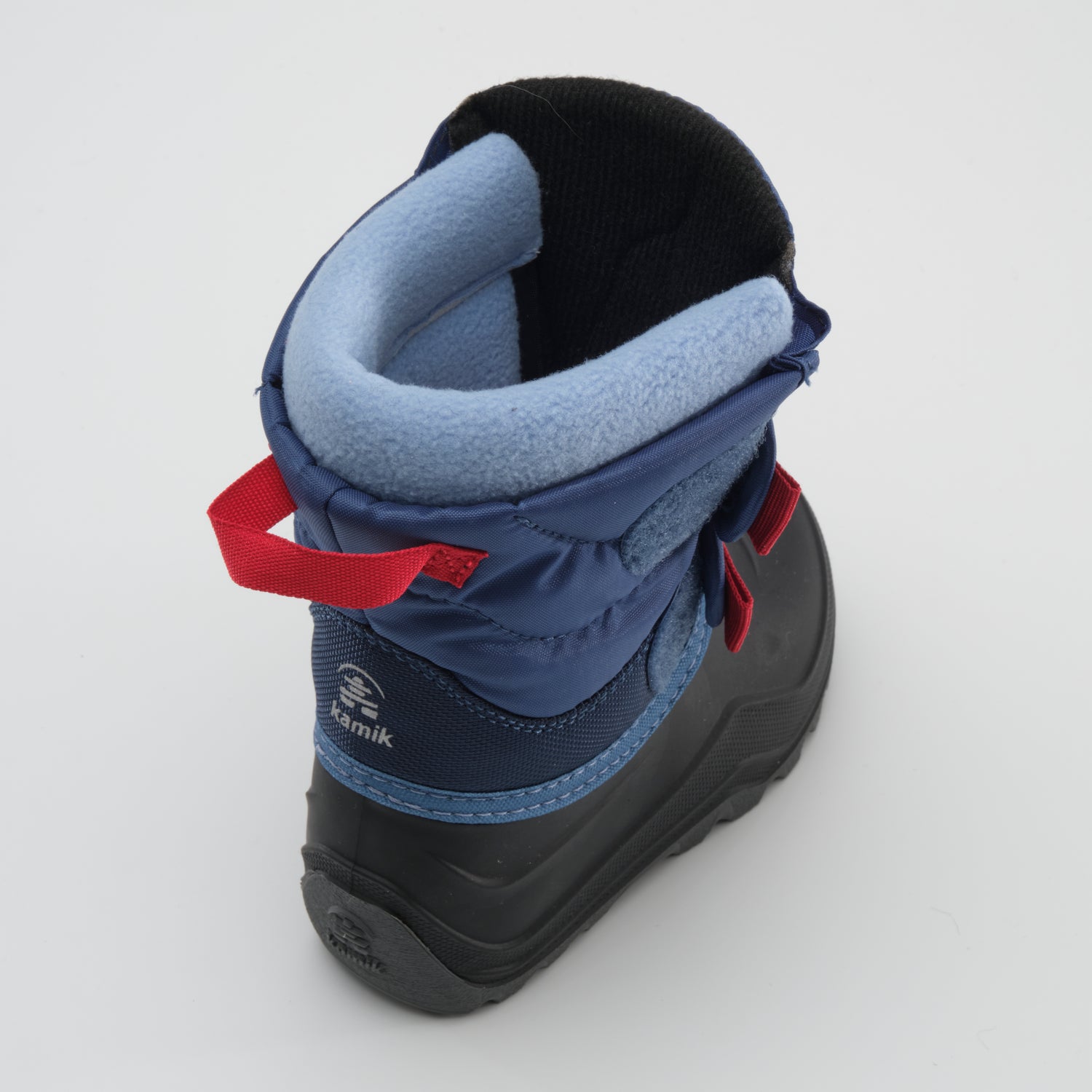 Light Navy,Marine pâle : Hibou Toddlers Winter Boots - Three-Quarter Back View