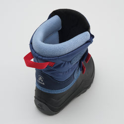 Light Navy,Marine pâle : Hibou Toddlers Winter Boots - Three-Quarter Back View