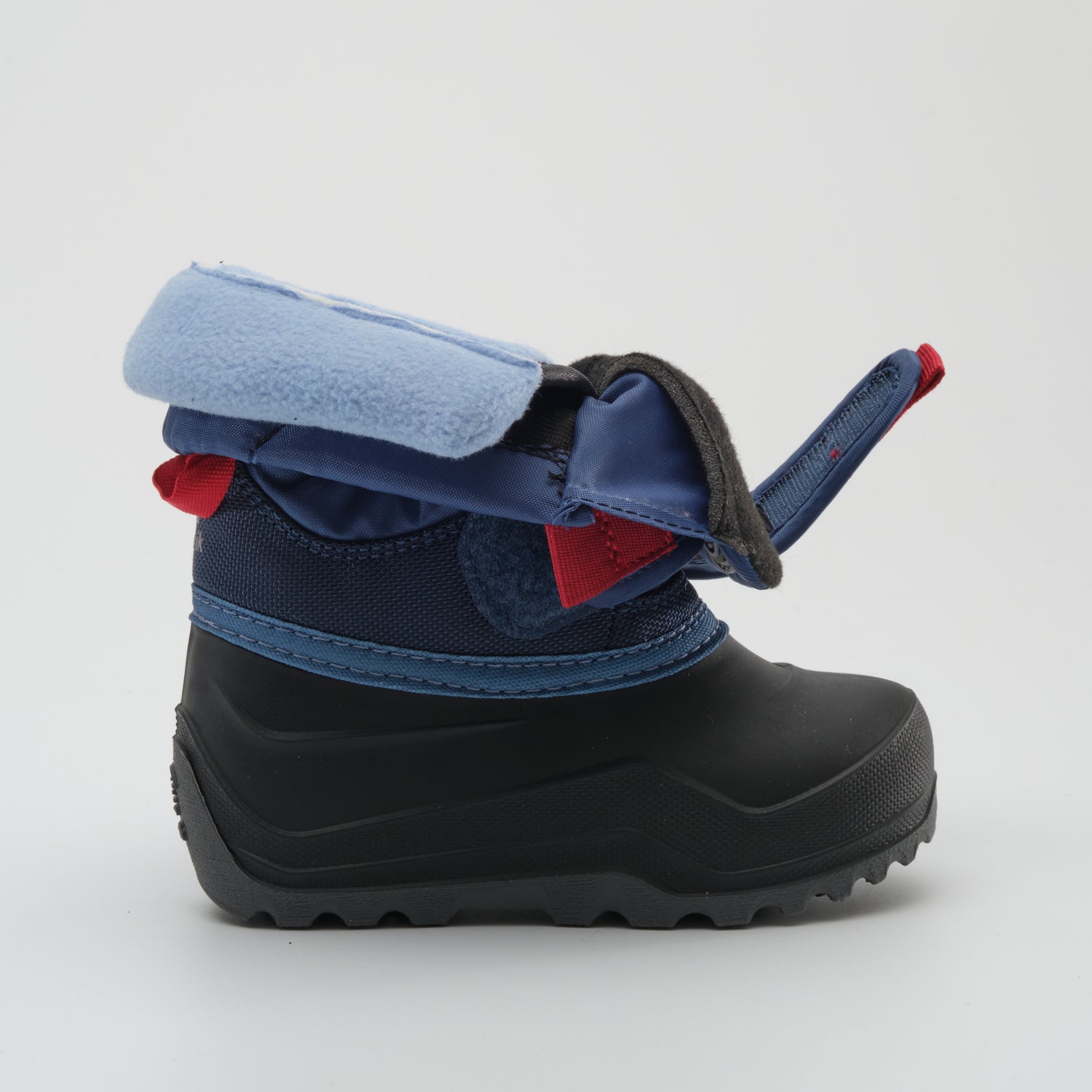 Light Navy,Marine pâle : Hibou Toddlers Winter Boots - Side Open View