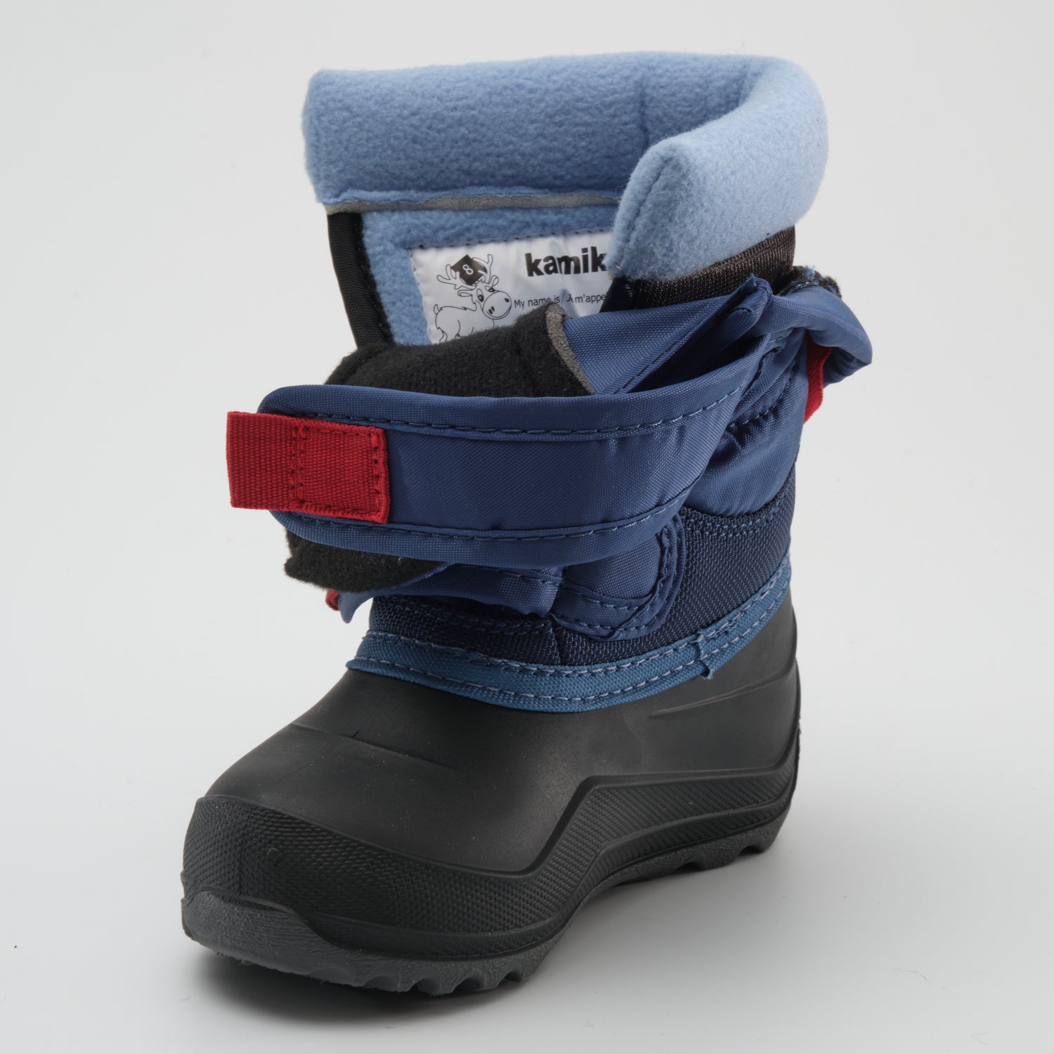 Light Navy,Marine pâle : Hibou Toddlers Winter Boots - Three-Quarter Left View