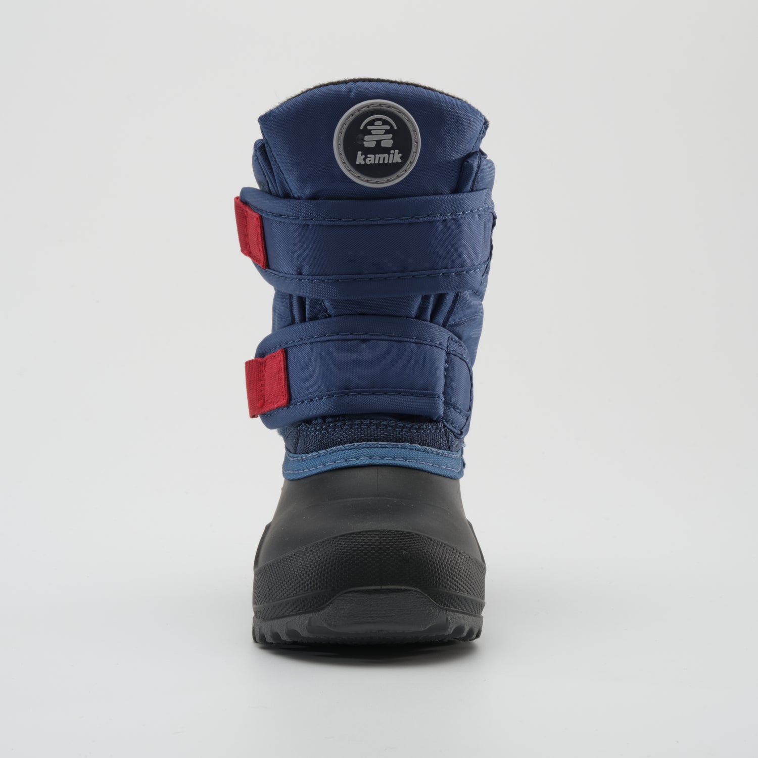 Light Navy,Marine pâle : Hibou Toddlers Winter Boots - Front View