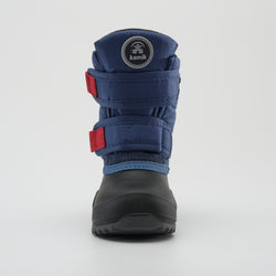Light Navy,Marine pâle : Hibou Toddlers Winter Boots - Front View