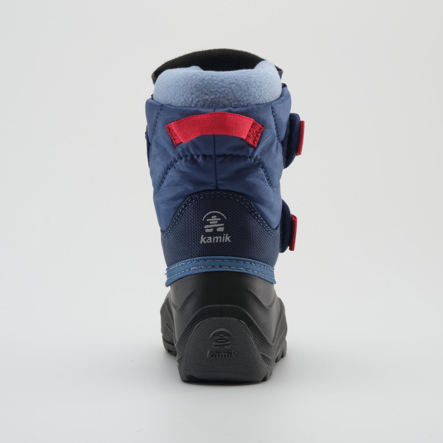 Light Navy,Marine pâle : Hibou Toddlers Winter Boots - Back View