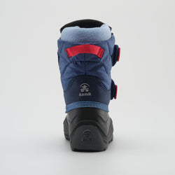 Light Navy,Marine pâle : Hibou Toddlers Winter Boots - Back View