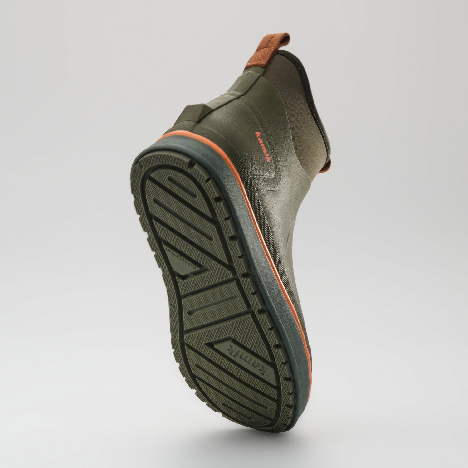 Dark Olive,Olive foncé : Lowtide Men's Rain Boots - Outsole View