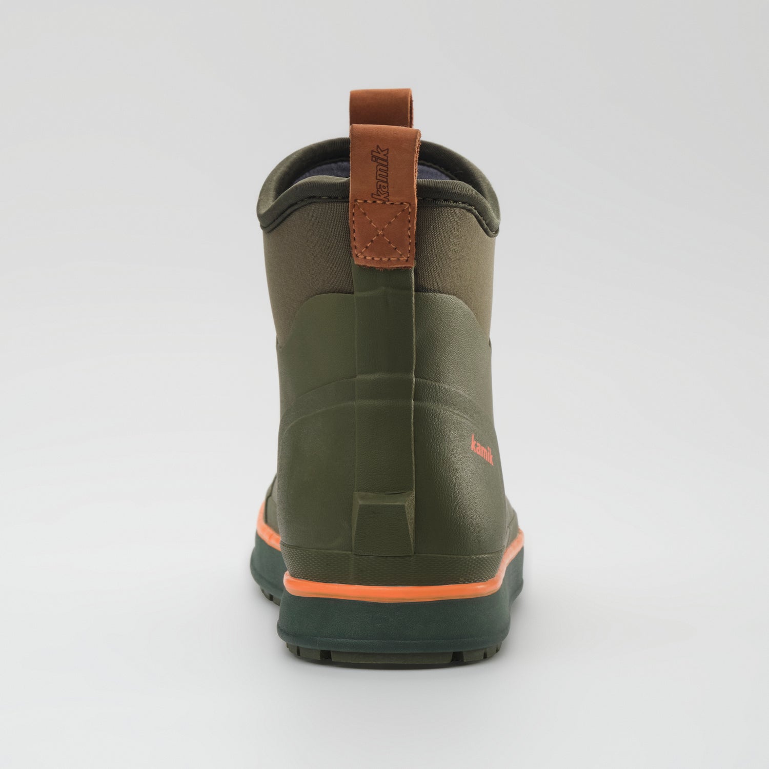 Dark Olive,Olive foncé : Lowtide Men's Rain Boots - Back View