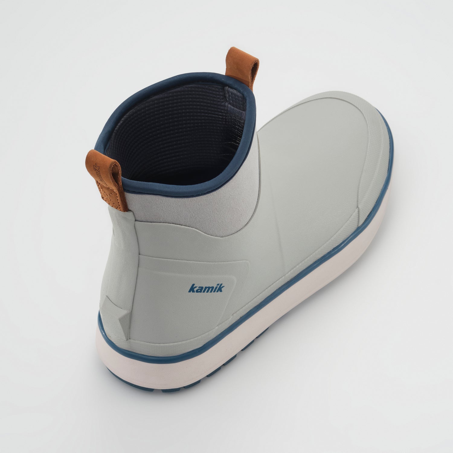 Light Gray,Gris pâle : Lowtide Men's Rain Boots - Three-Quarter Back View