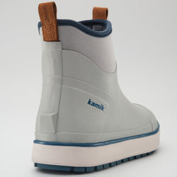 Light Gray,Gris pâle : Lowtide Men's Rain Boots - Three-Quarter Back View