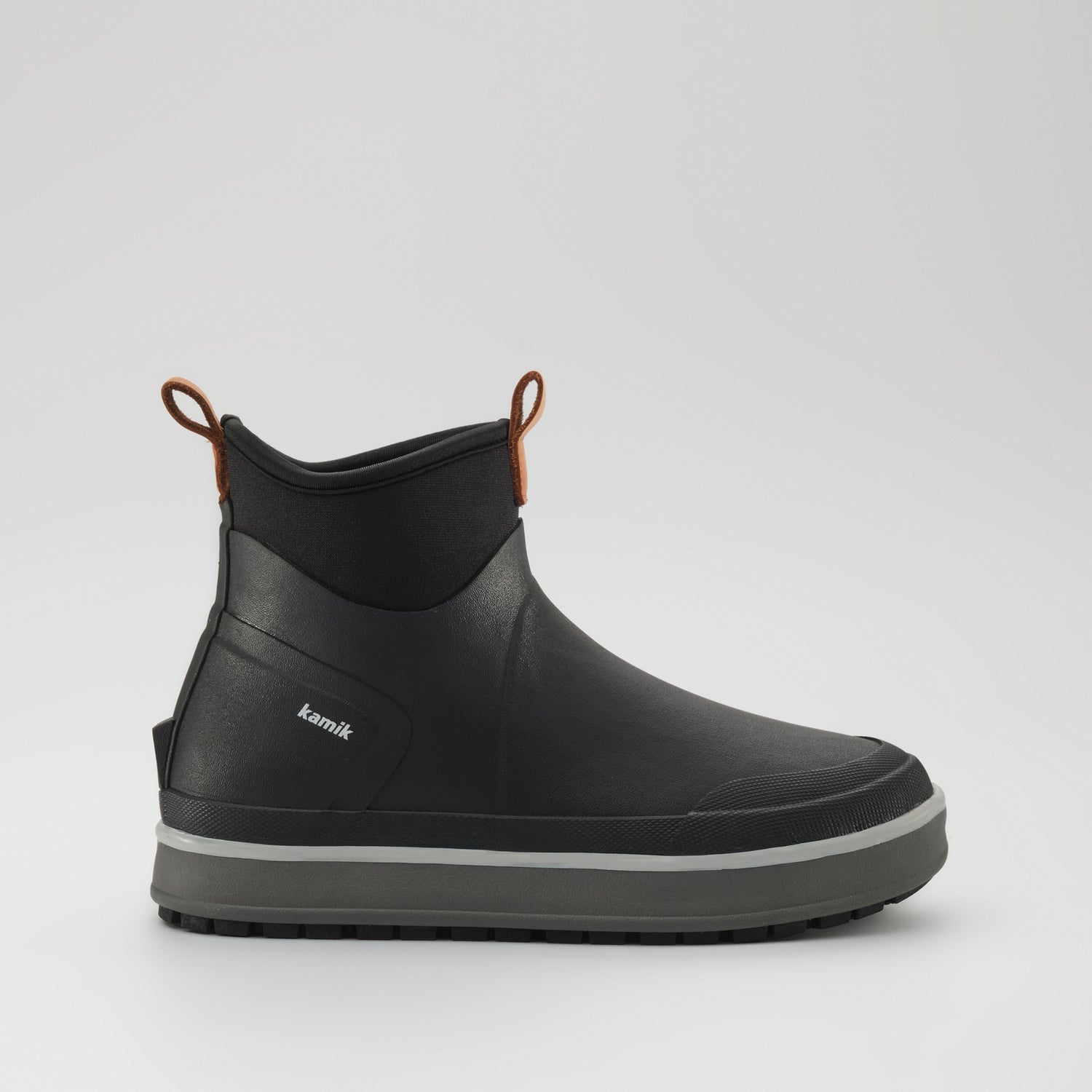 Black,Noir : Lowtide Women's Rain Boots - Side View
