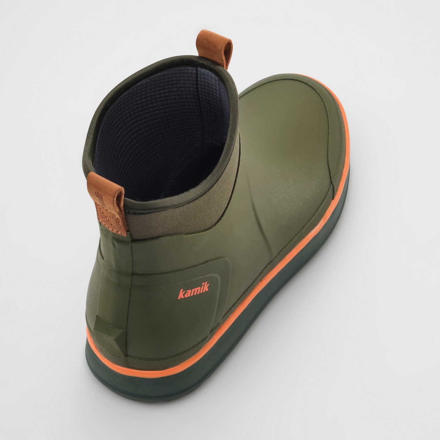 Dark Olive,Olive foncé : Lowtide Women's Rain Boots - Three-Quarter Back View