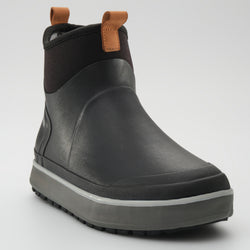 Black,Noir : Lowtide Men's Rain Boots - Three-Quarter Front View