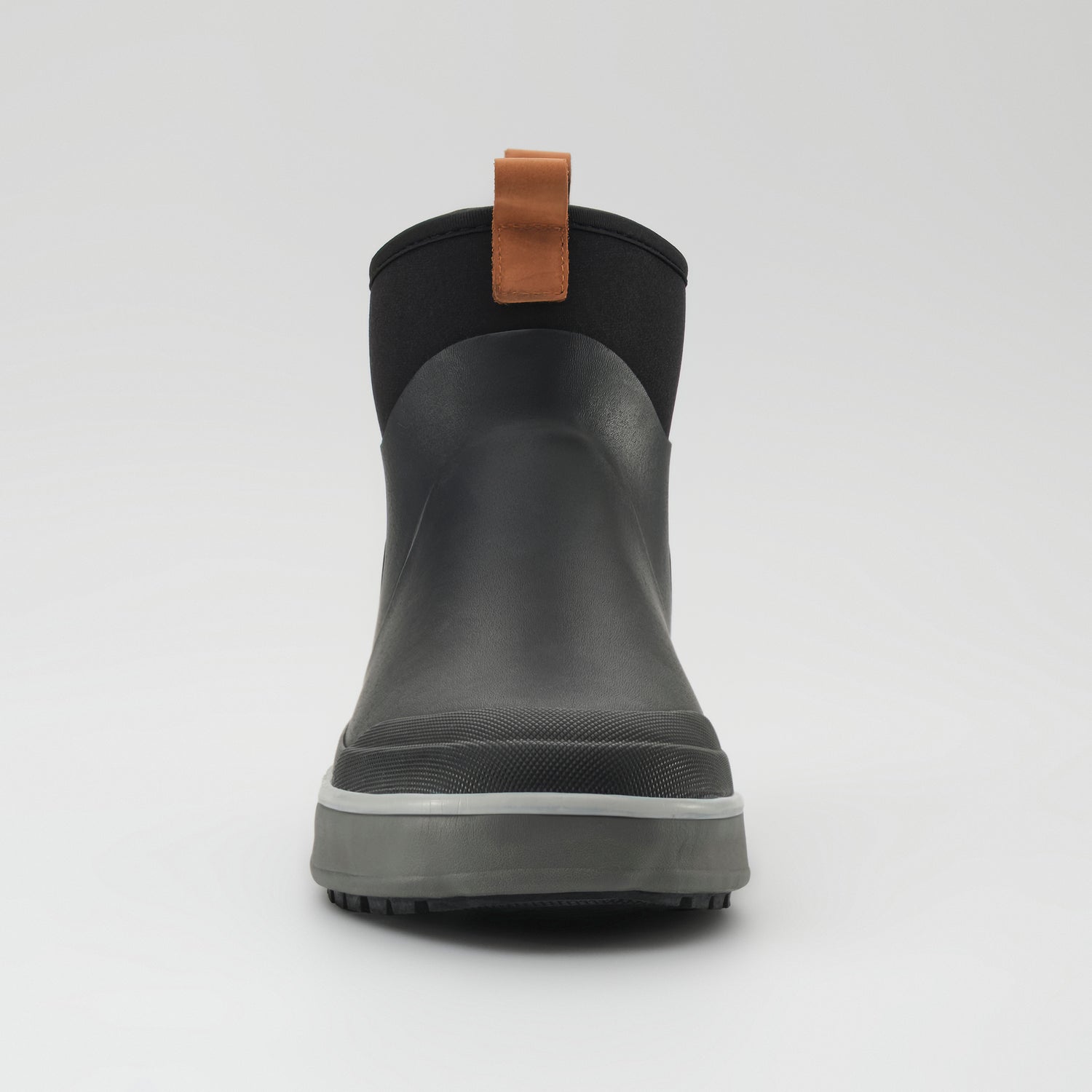 Black,Noir : Lowtide Men's Rain Boots - Front View