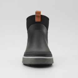 Black,Noir : Lowtide Men's Rain Boots - Front View