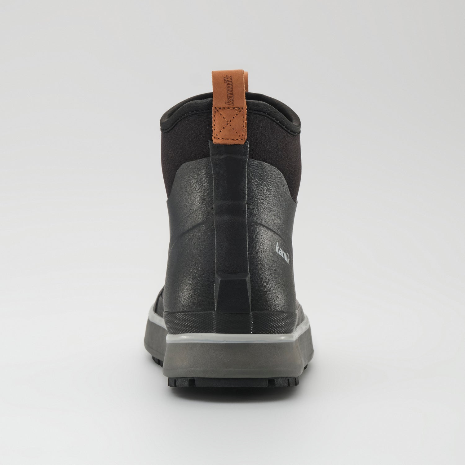 Black,Noir : Lowtide Men's Rain Boots - Back View