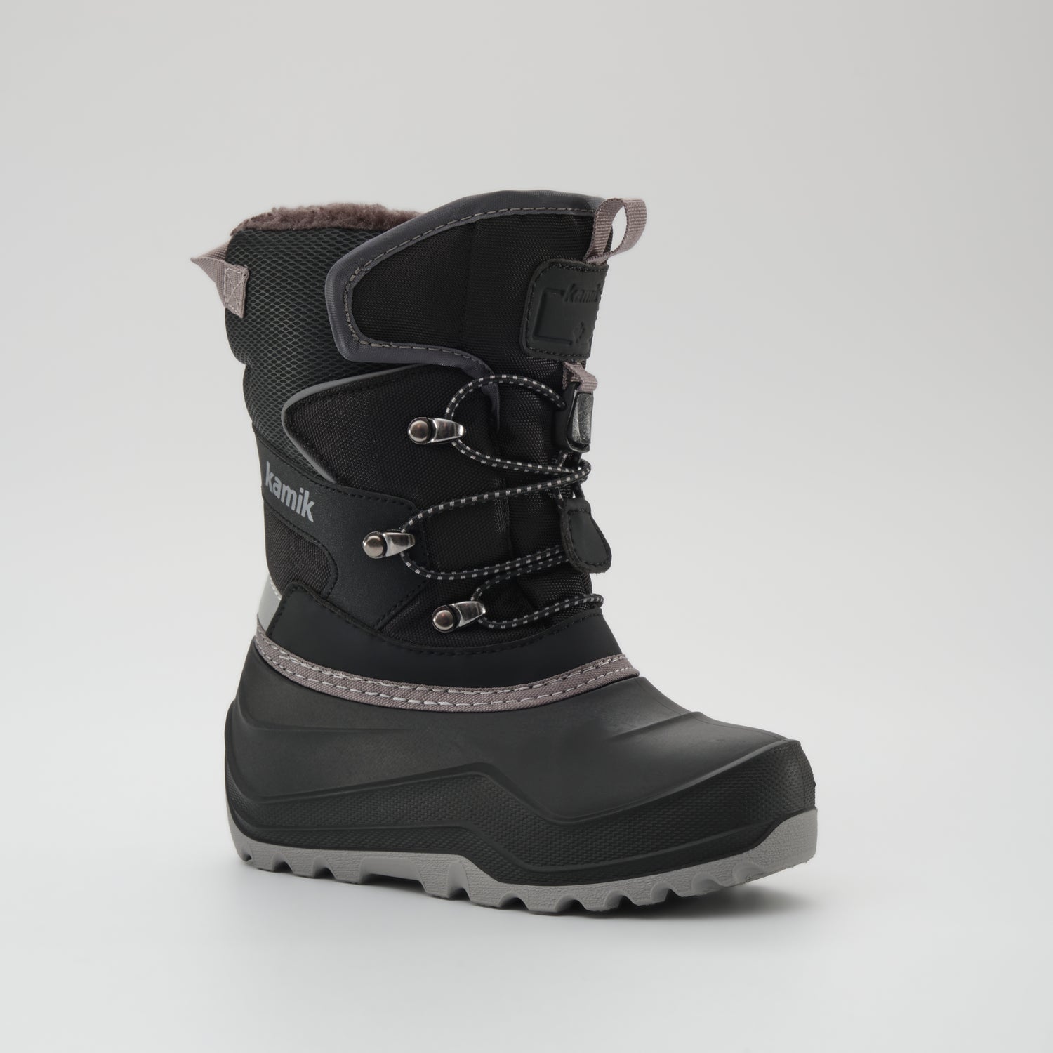 Black,Noir : Luke EZ Kids Winter Boots - Main View